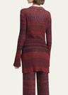 journey long-sleeve rib knit mini dress