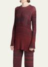 journey long-sleeve rib knit mini dress