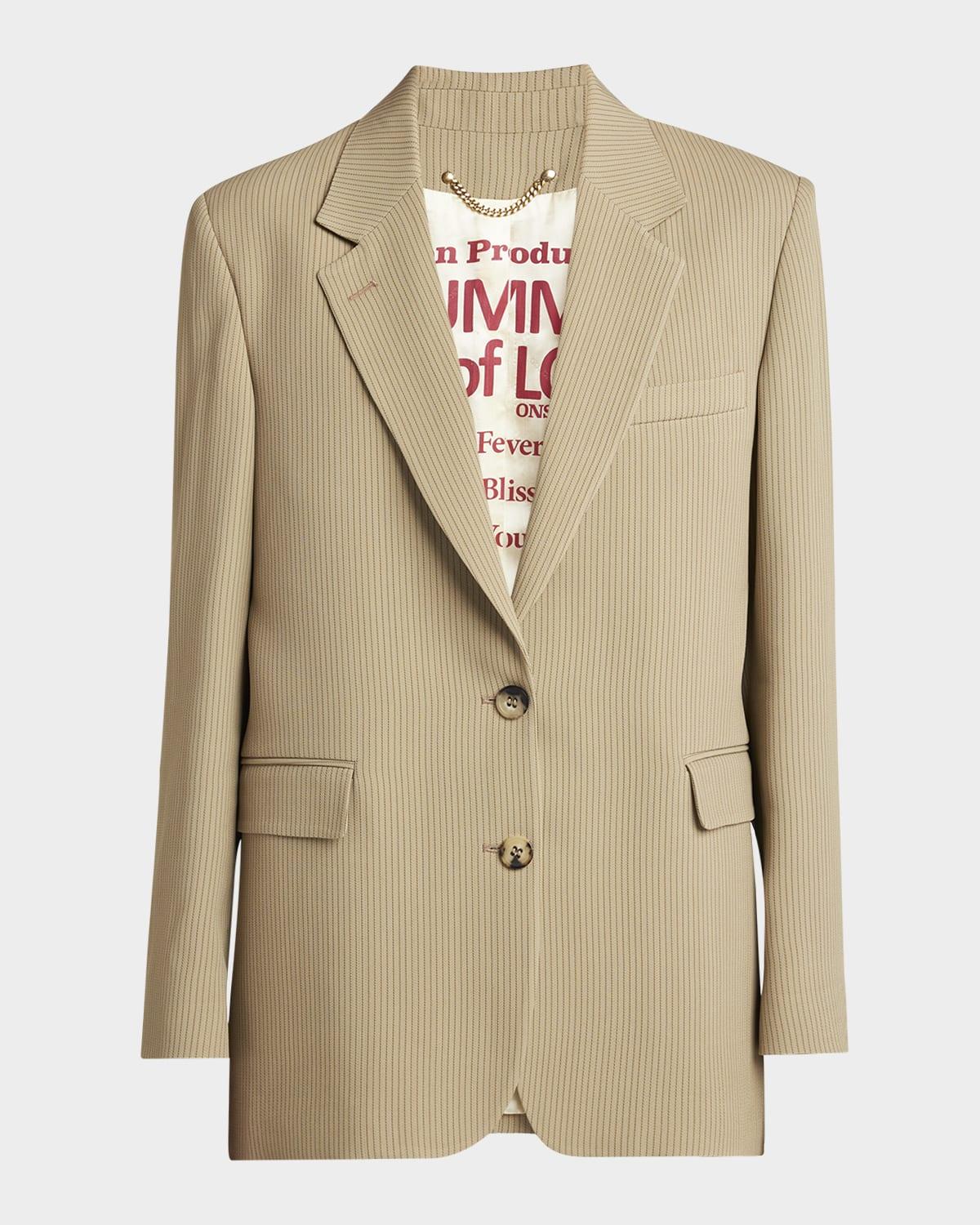 journey pinstripe single-breasted jacket