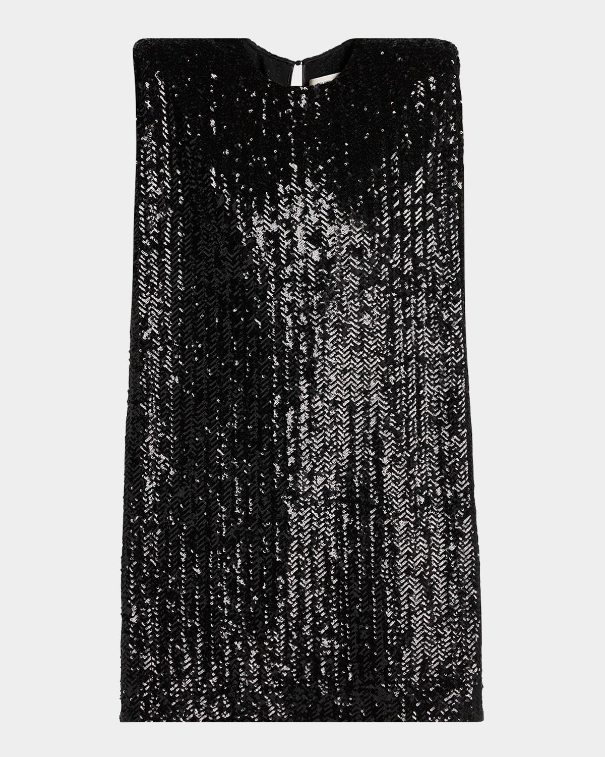 journey sequined sleeveless mini dress