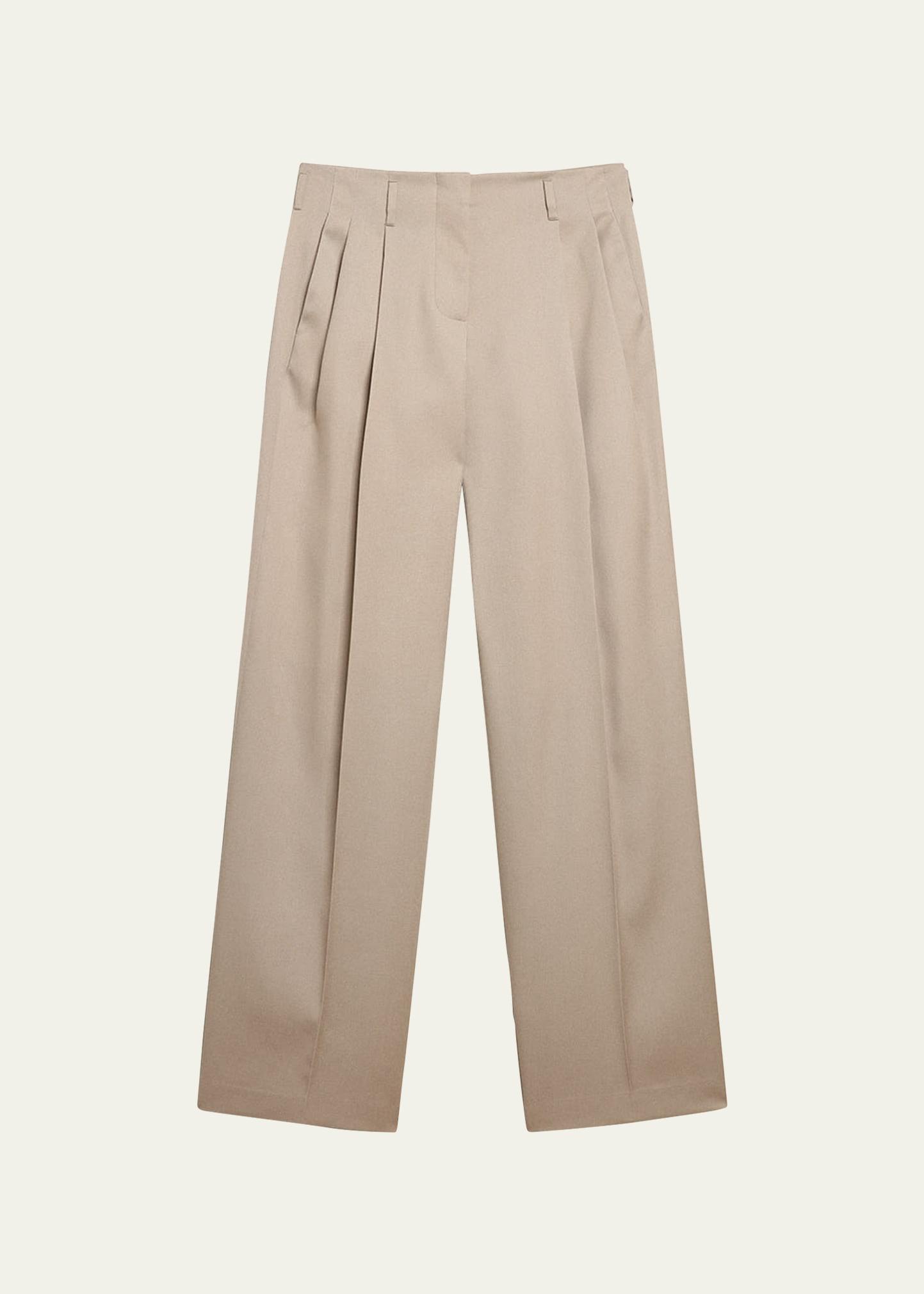 journey wool gabardine wide-leg pants