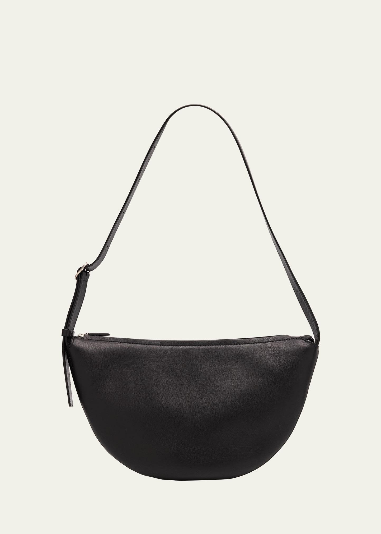 jouvette crescent crossbody bag in leather