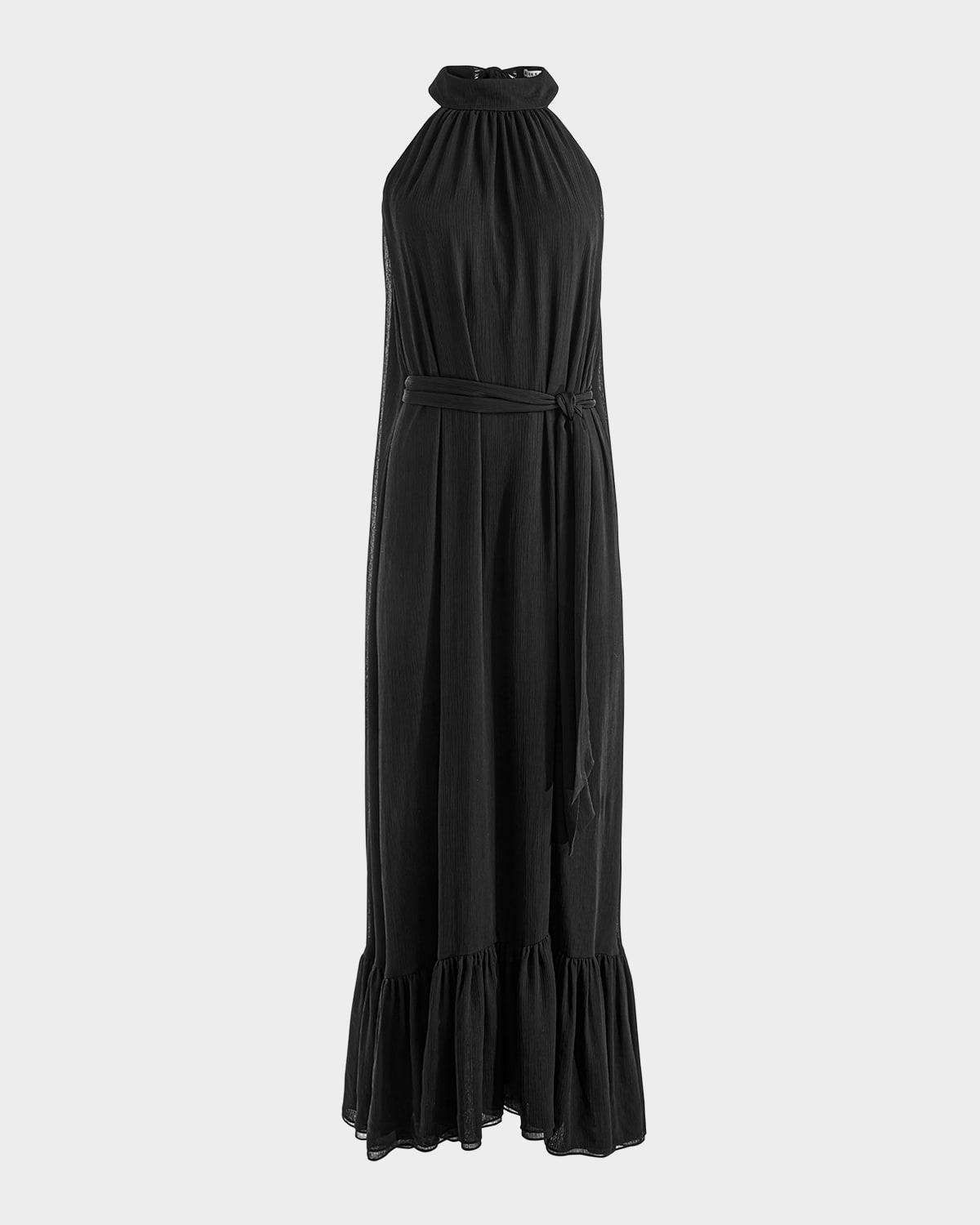 jovie gathered ruffle maxi dress