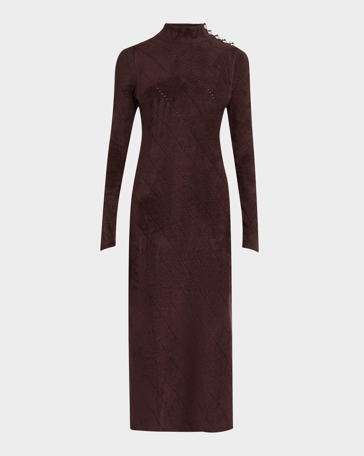 jude chenille turtleneck maxi dress