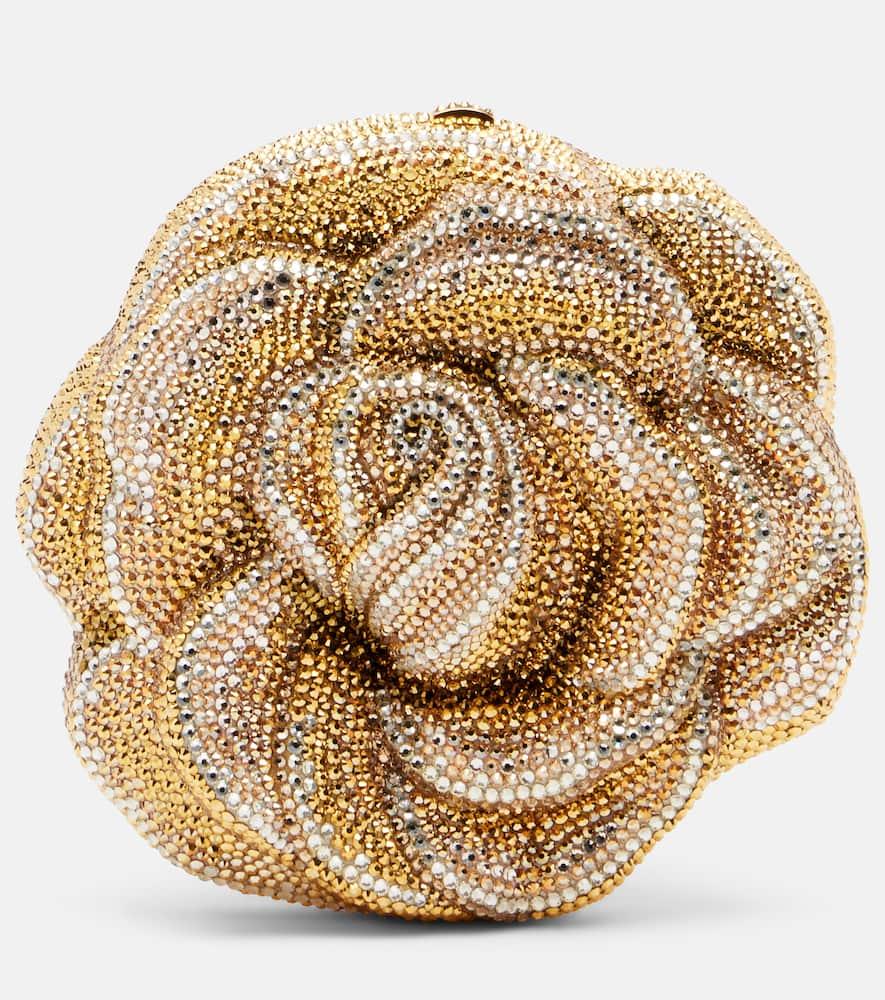 judith leiber couture golden rose crystal