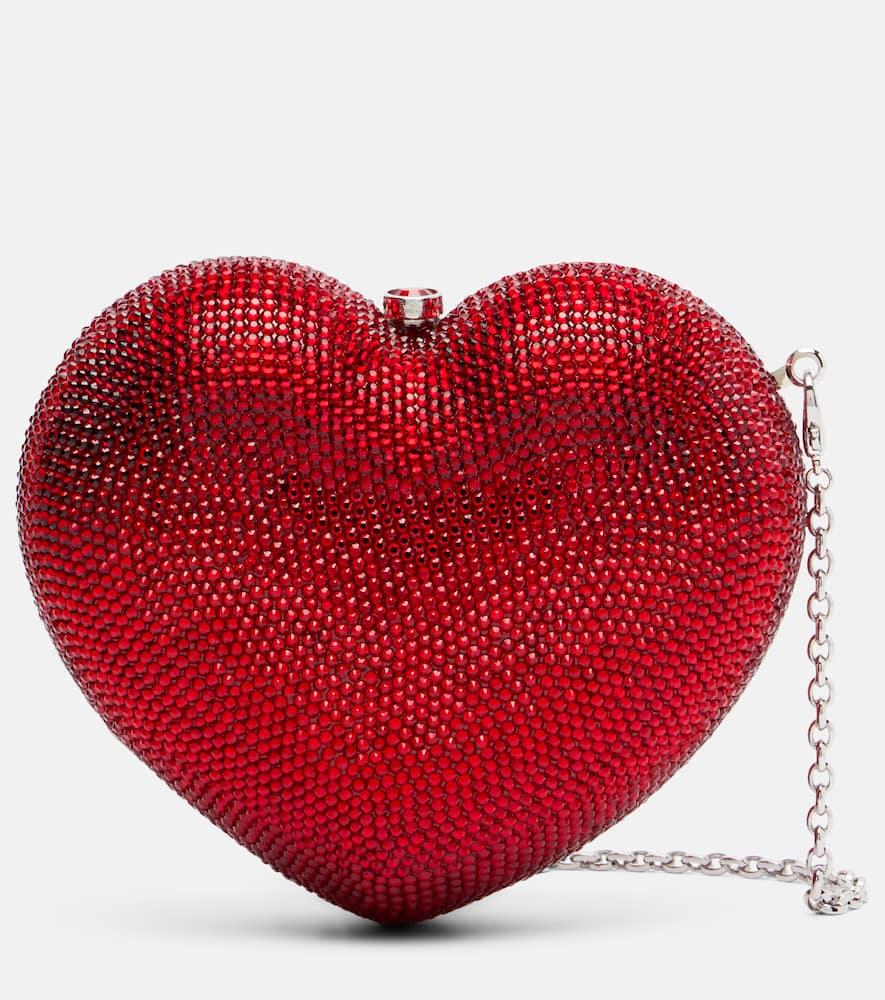 judith leiber couture l'amour petit coeur embellished clutch
