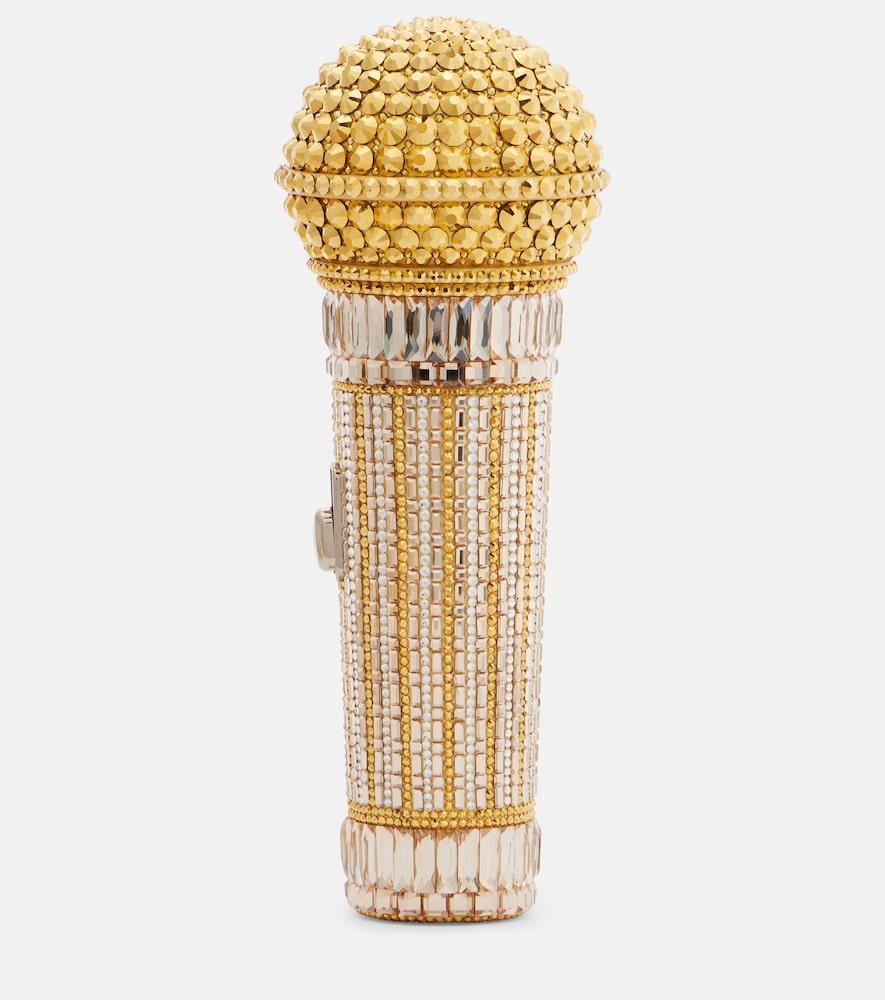 judith leiber couture microphone small crystal