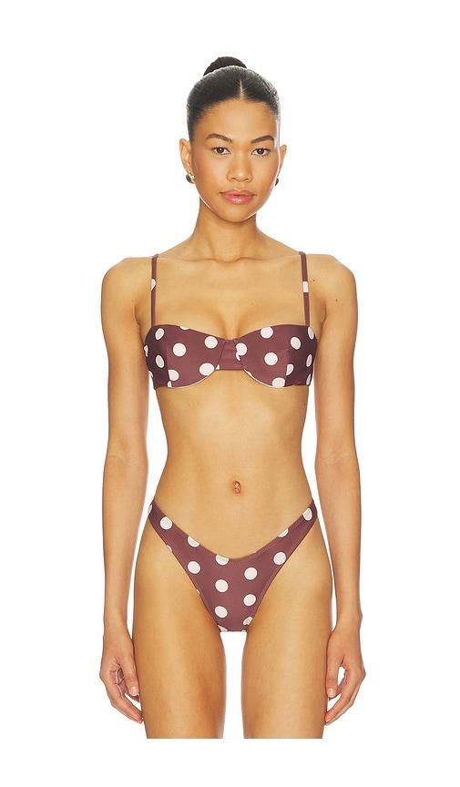 juillet ingrid top in brown.