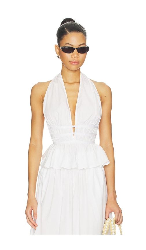 juillet violet top in white.