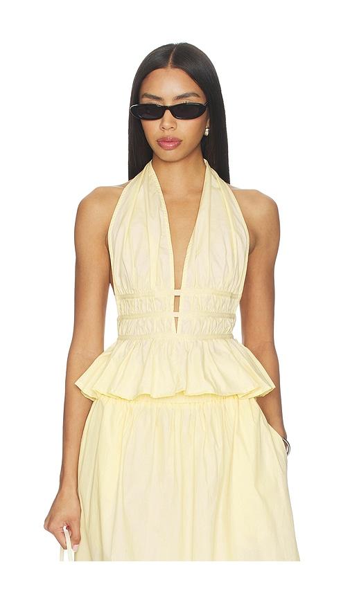 juillet violet top in yellow.