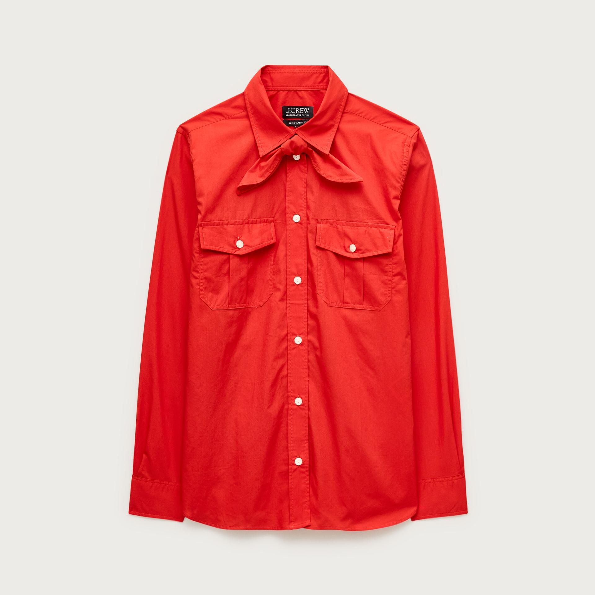 jules classic-fit tie-neck shirt