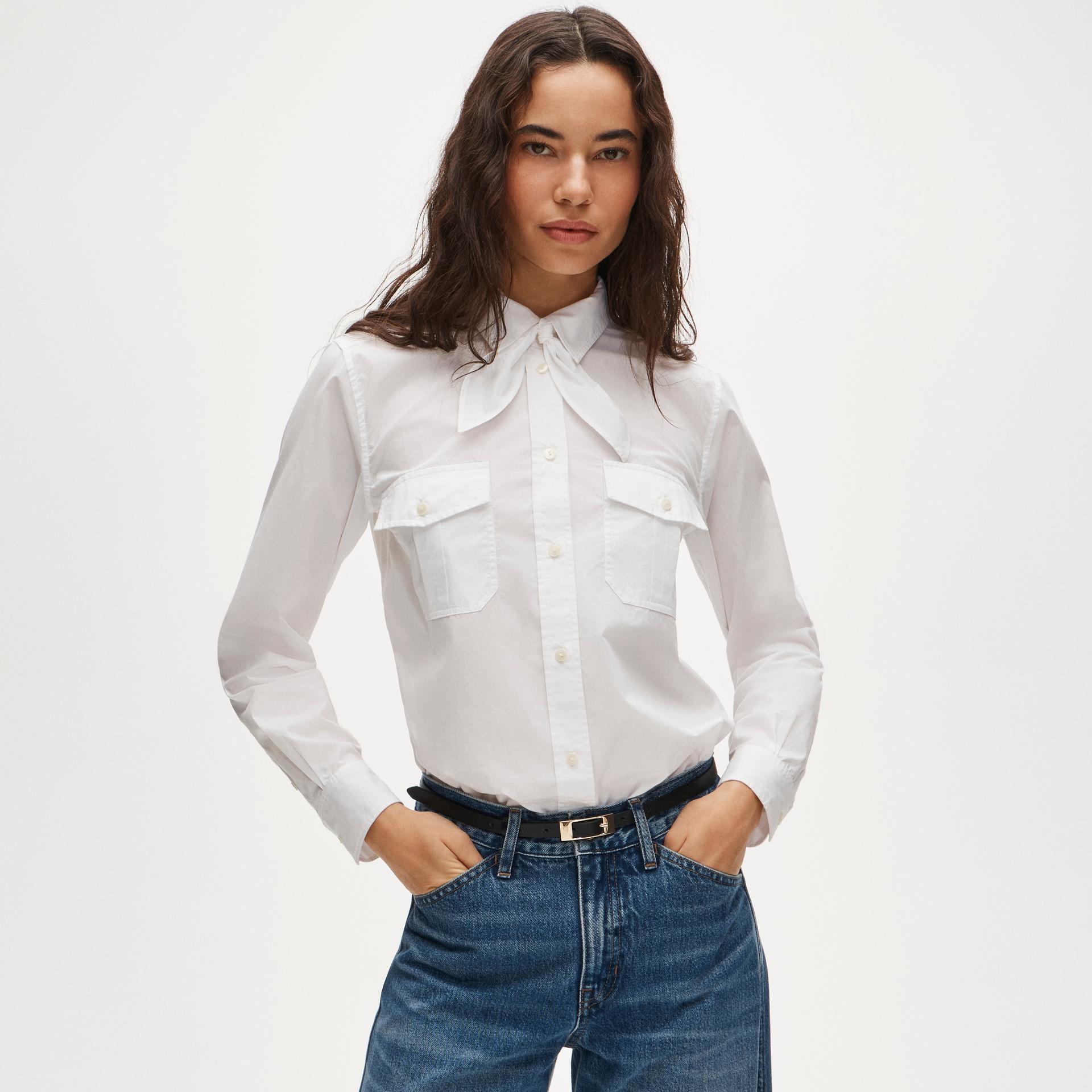 jules classic-fit tie-neck shirt