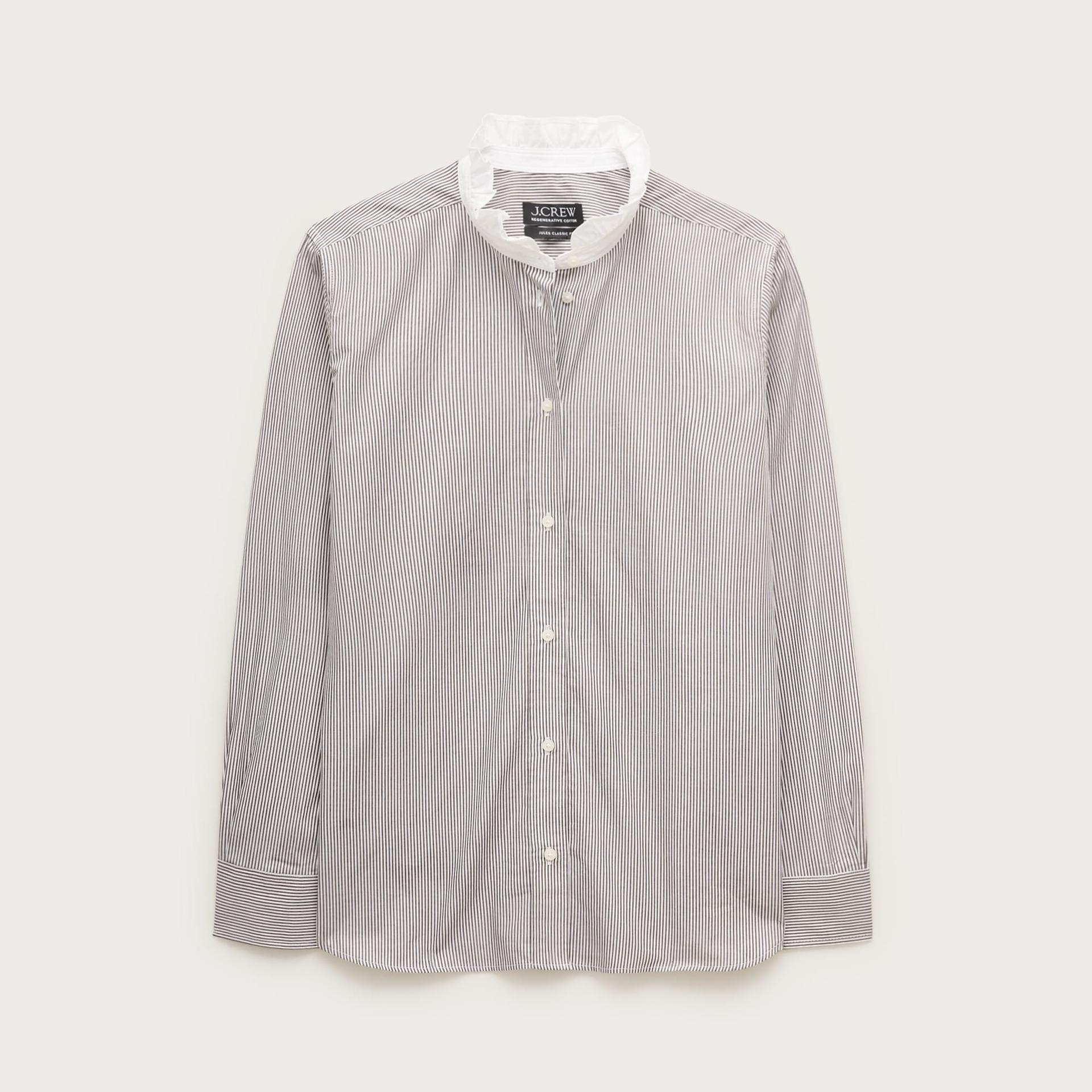 jules ruffle-collar shirt in cotton poplin