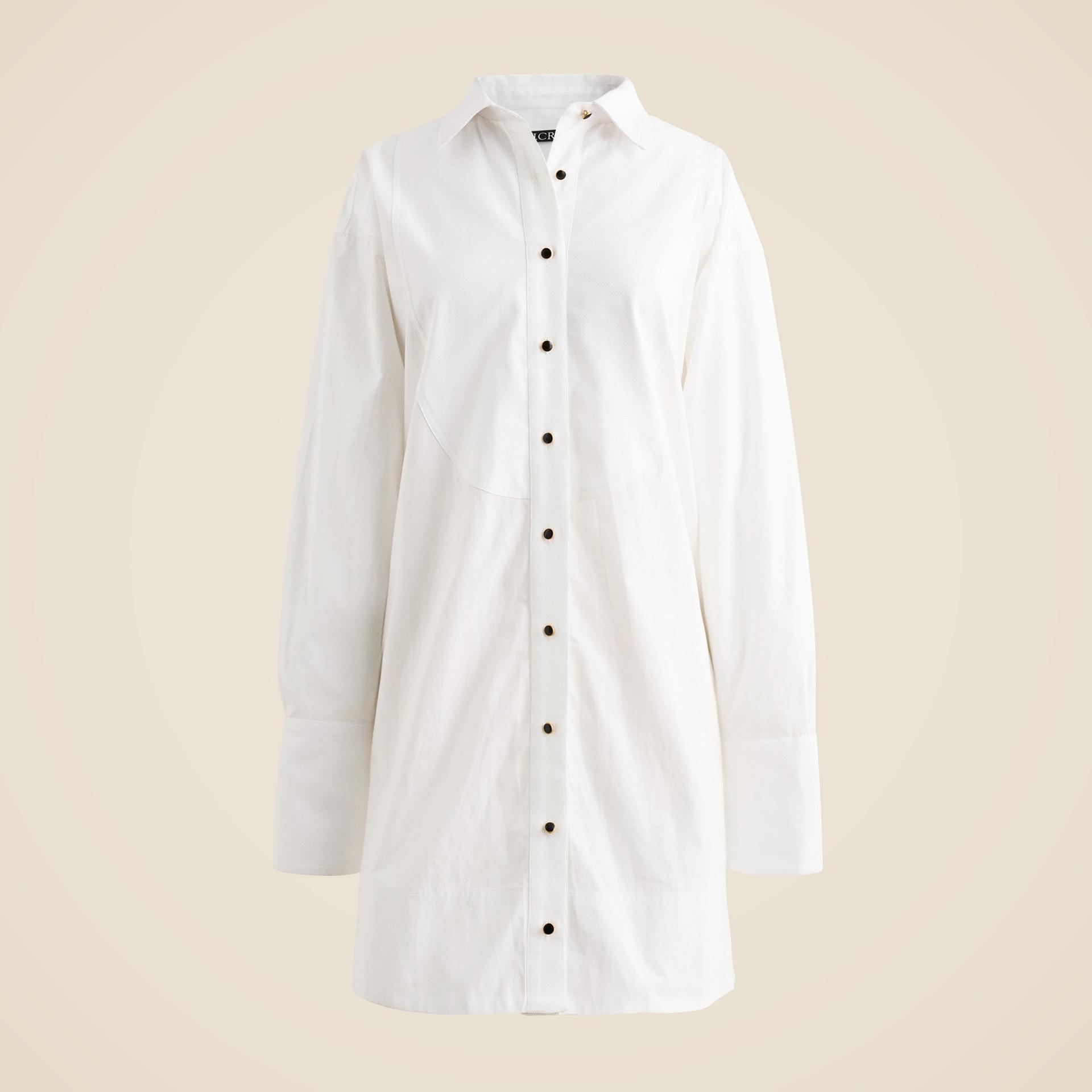 jules tuxedo shirt-dress