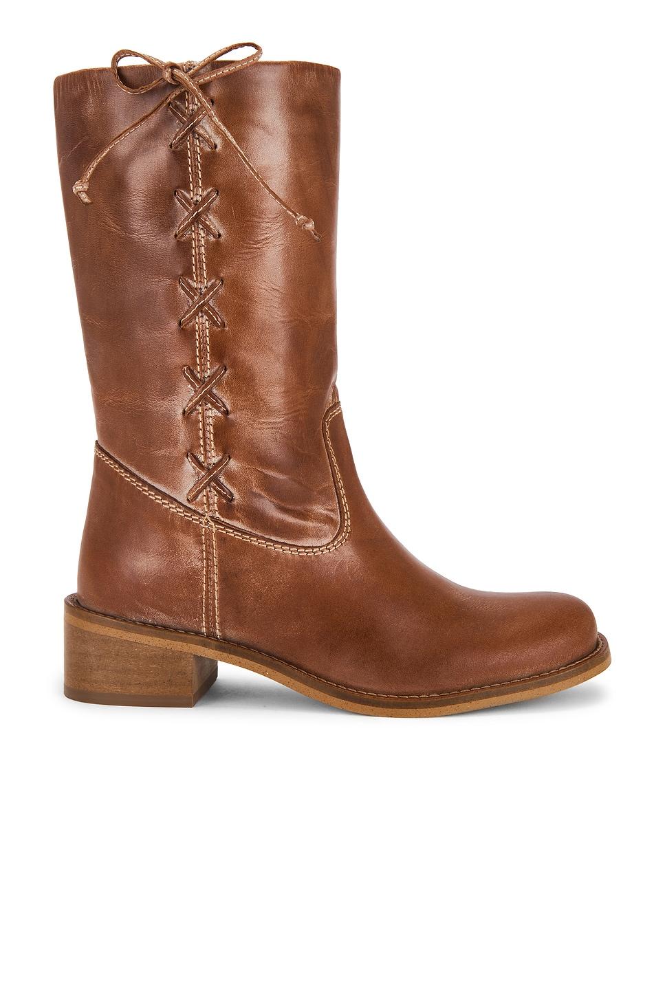 julia gaucho boot with side laces