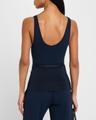 julia scoop-neck knit tank top with turnlock belt