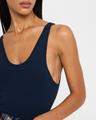 julia scoop-neck knit tank top with turnlock belt