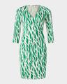 julian abstract-print jersey mini wrap dress
