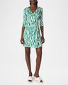 julian abstract-print jersey mini wrap dress