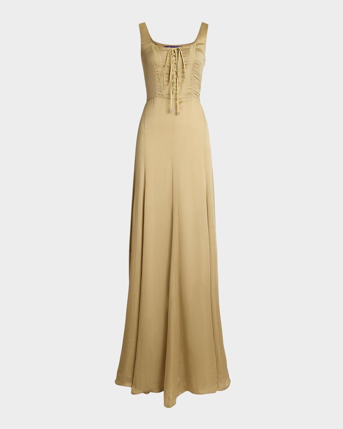 julie silk charmeuse evening dress