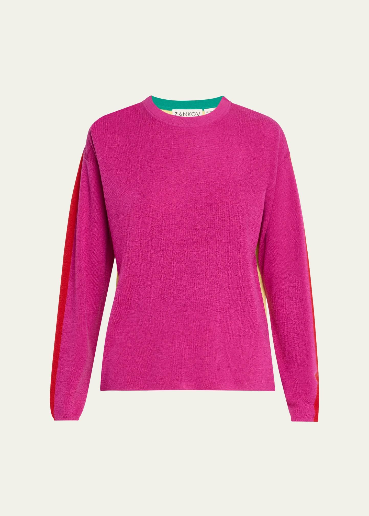 julienne colorblock merino wool sweater