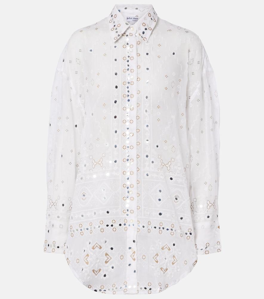 juliet dunn embellished cotton shirt