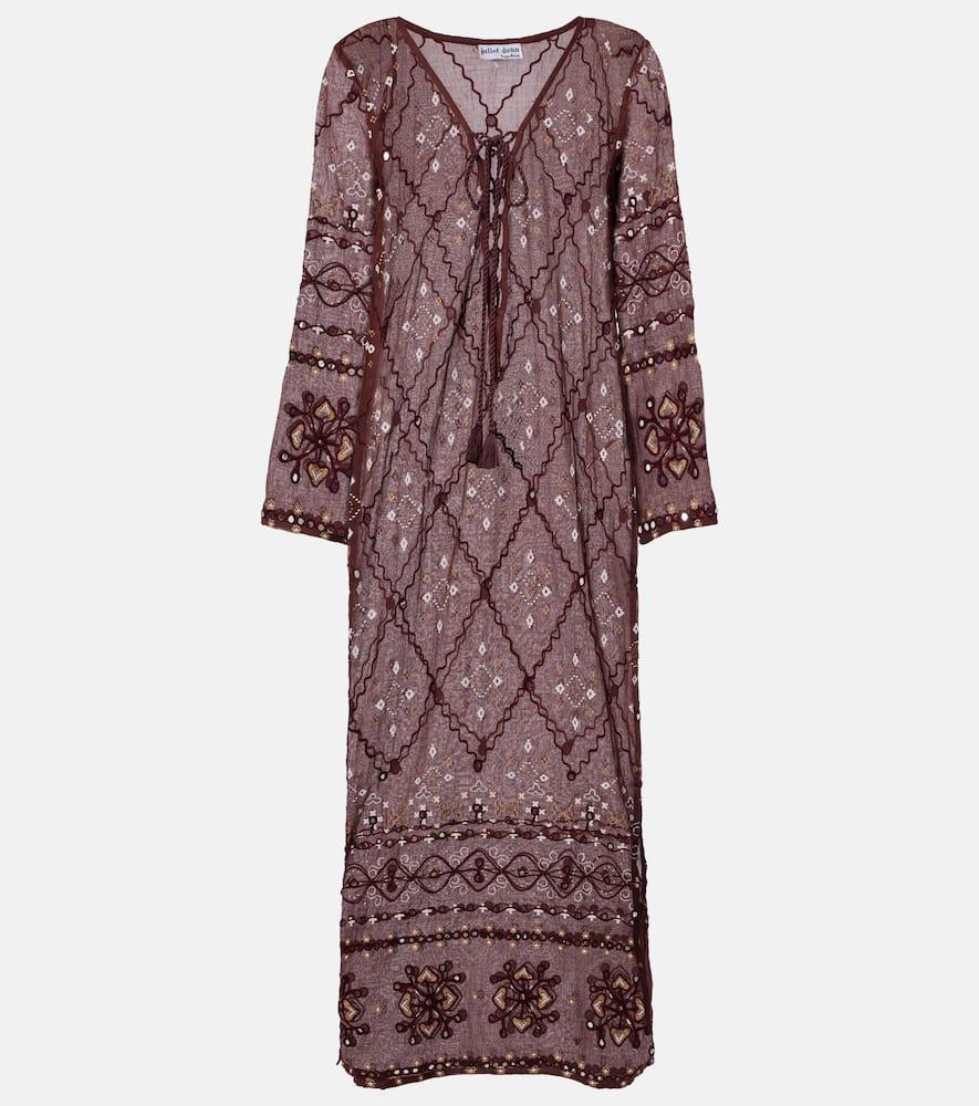 juliet dunn embroidered cotton kaftan