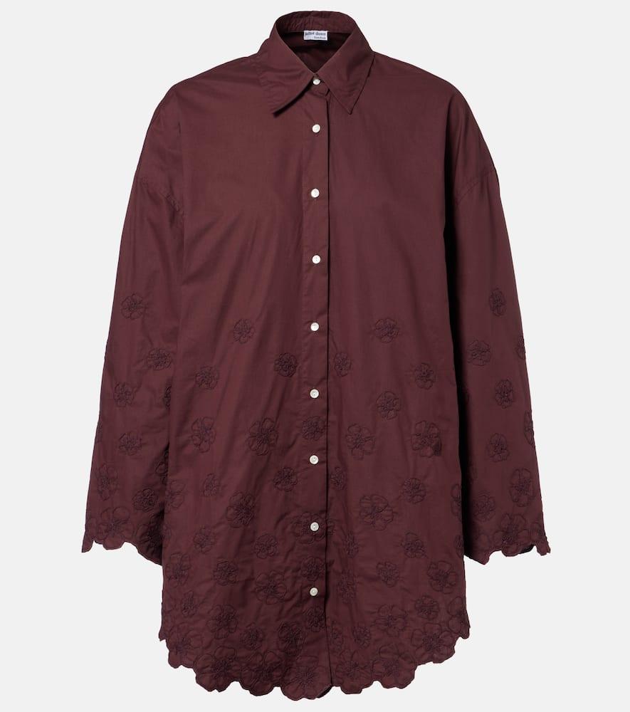 juliet dunn embroidered cotton shirt