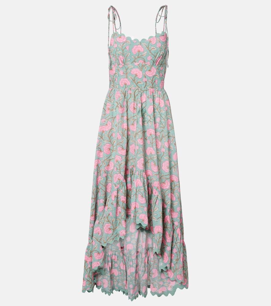 juliet dunn floral cotton midi dress