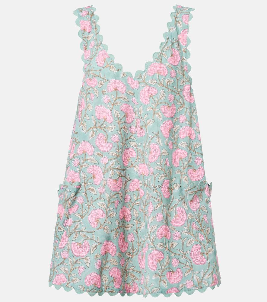 juliet dunn floral cotton minidress