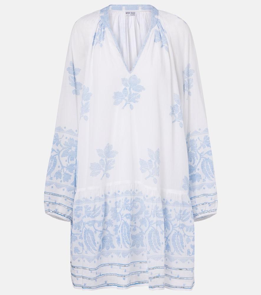 juliet dunn floral cotton minidress