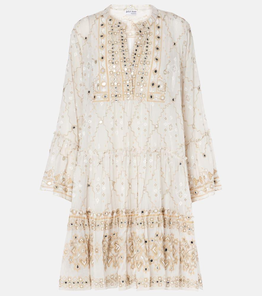 juliet dunn mosaic printed cotton midi dress