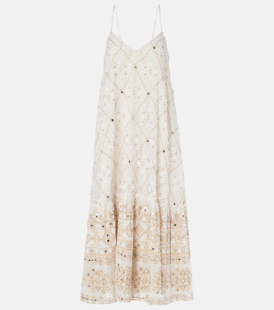juliet dunn mosaic printed cotton midi dress