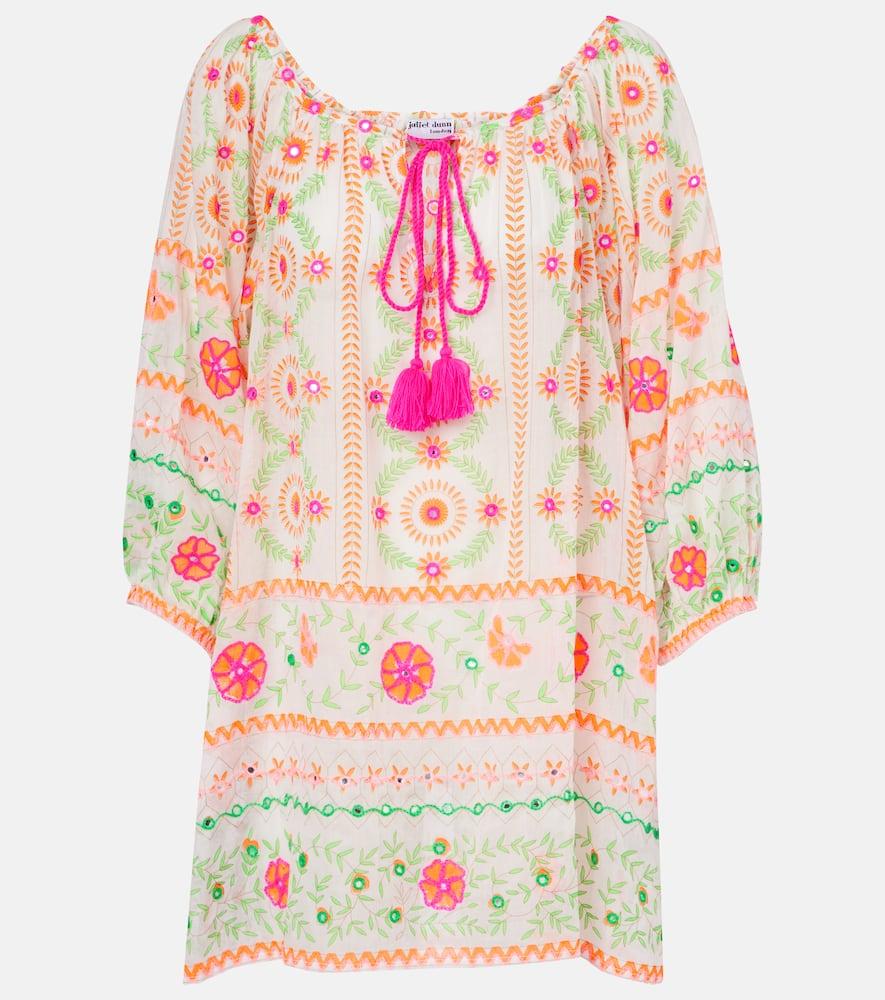 juliet dunn printed cotton beach dress