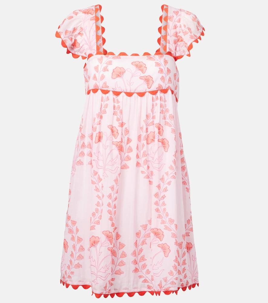juliet dunn printed cotton minidress