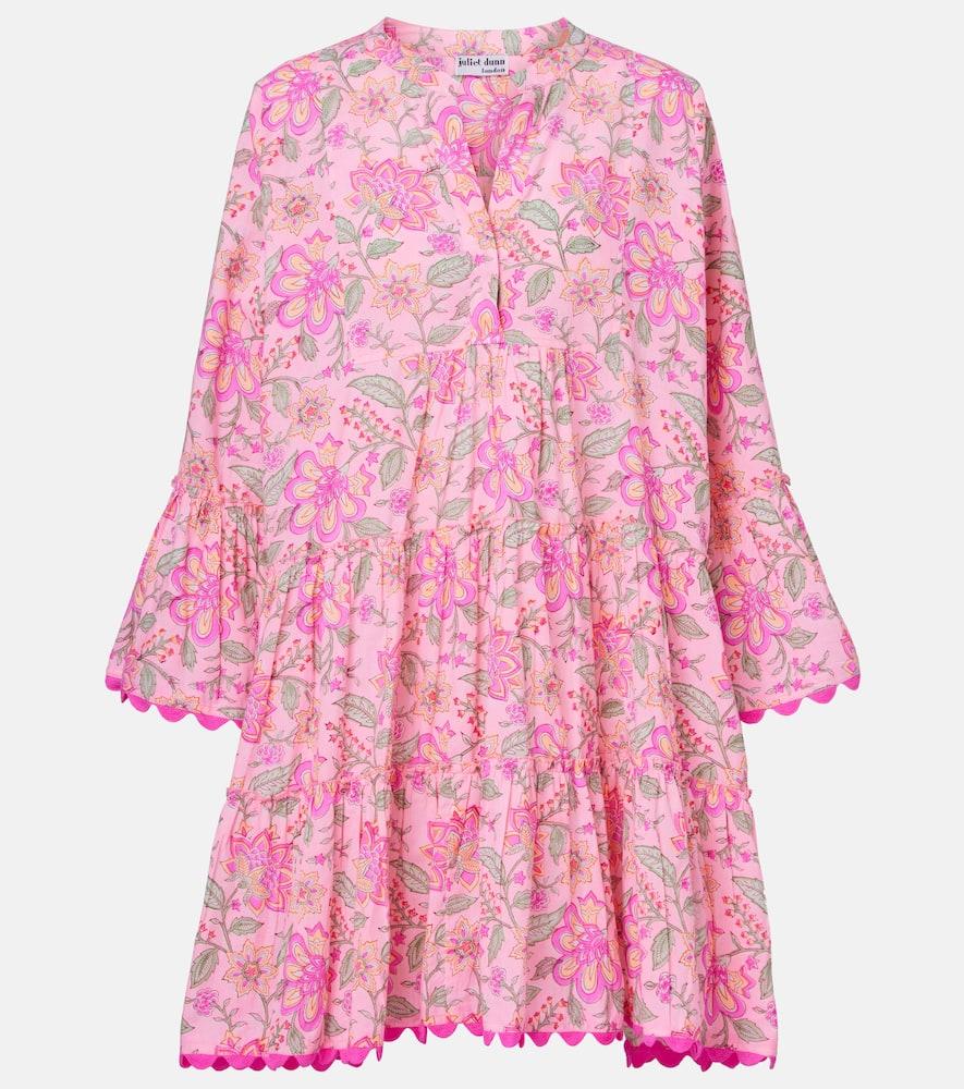 juliet dunn printed cotton minidress