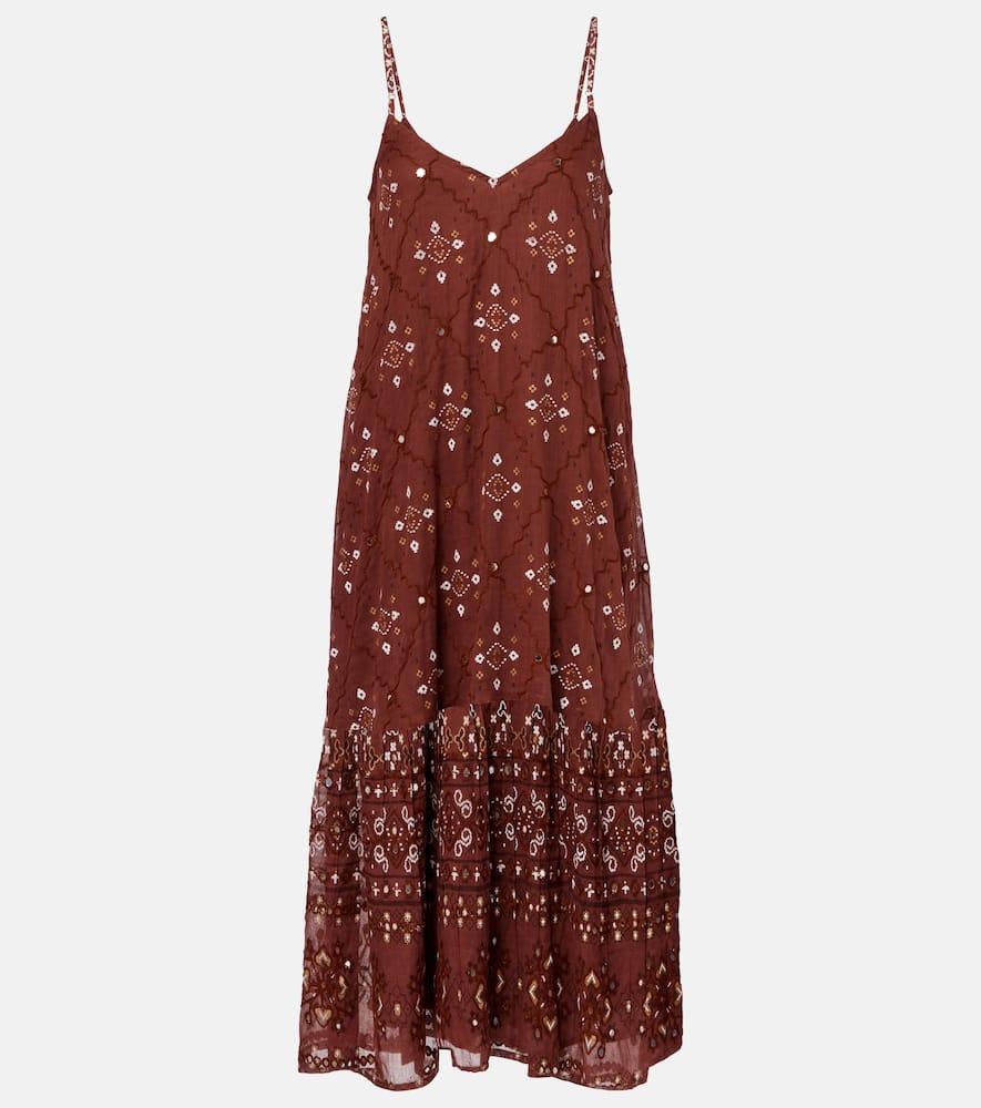 juliet dunn printed cotton slip dress