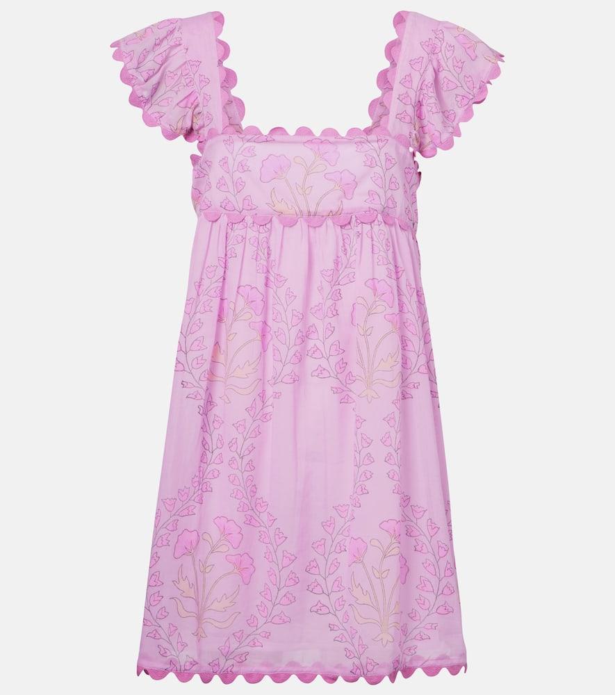 juliet dunn ruffled cotton minidress