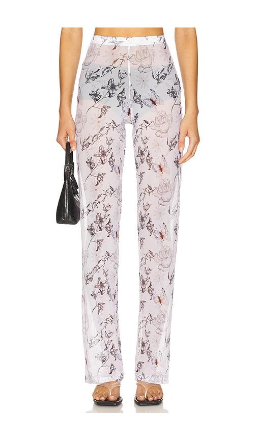 juliet johnstone mesh pant in white.