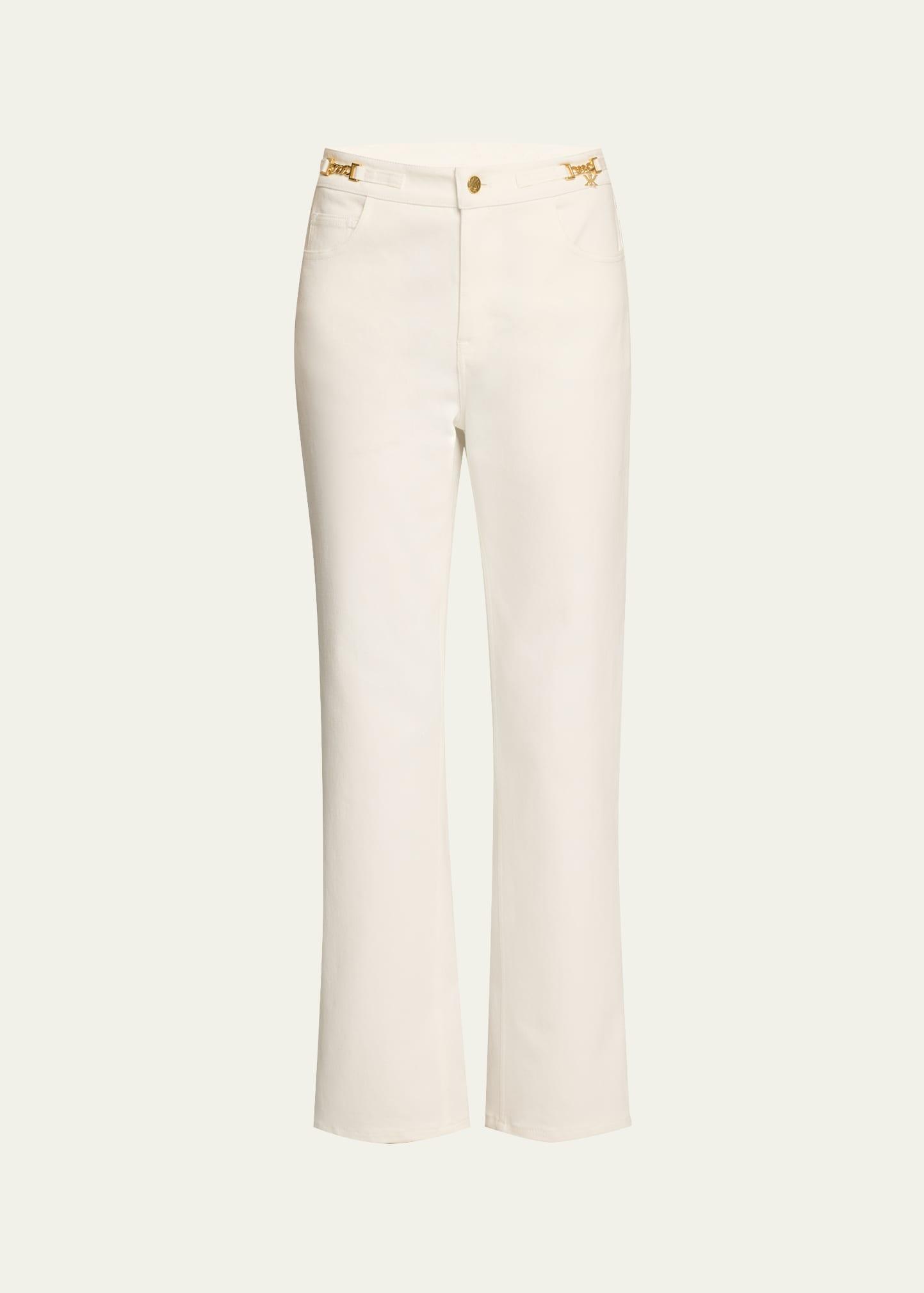 june cropped chain-embellished pants