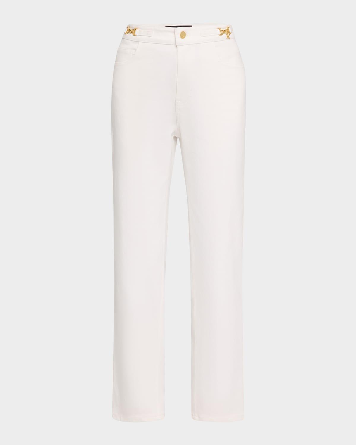 june cropped chain-embellished pants