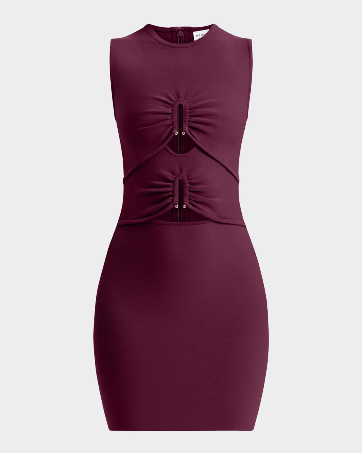 june tiered u-ring sleeveless mini dress