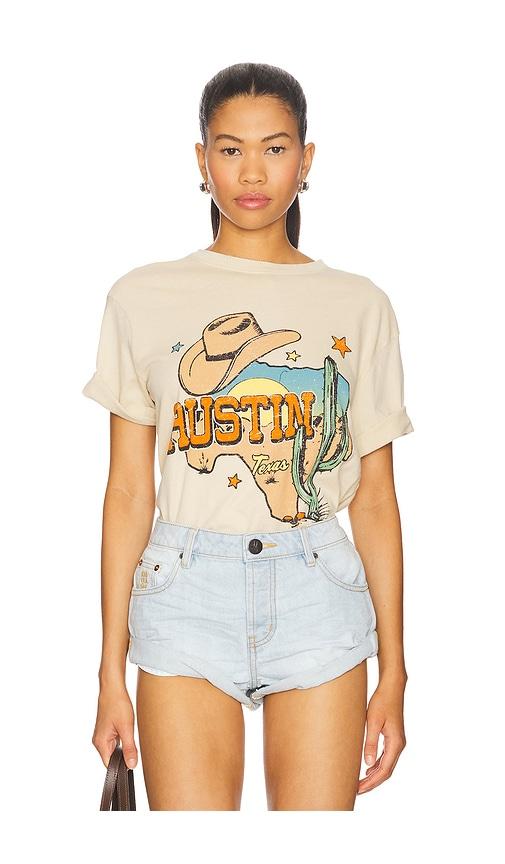 junk food austin texas tee in cream.