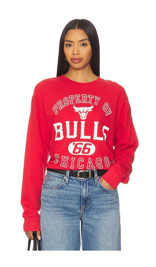 junk food bulls property sweatshirt in red.