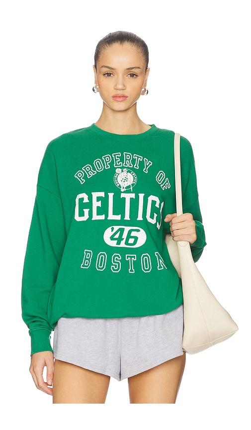 junk food celtics property sweatshirt in green.