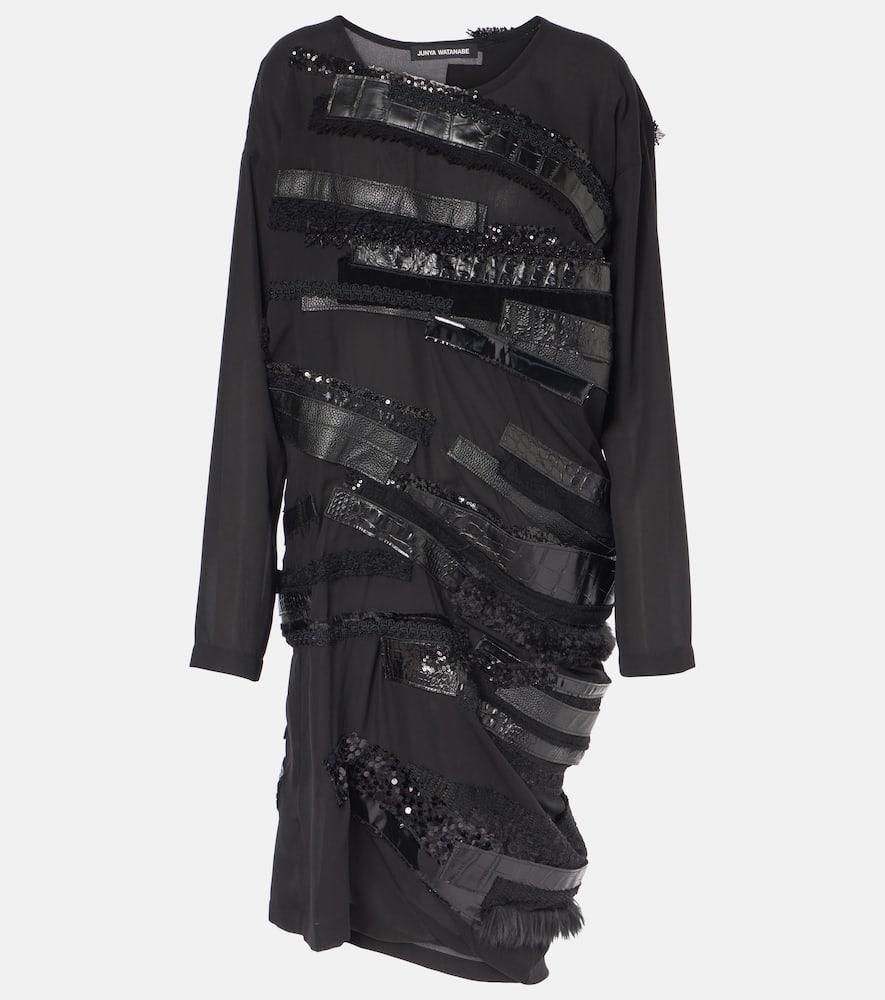 junya watanabe asymmetrical paneled midi dress