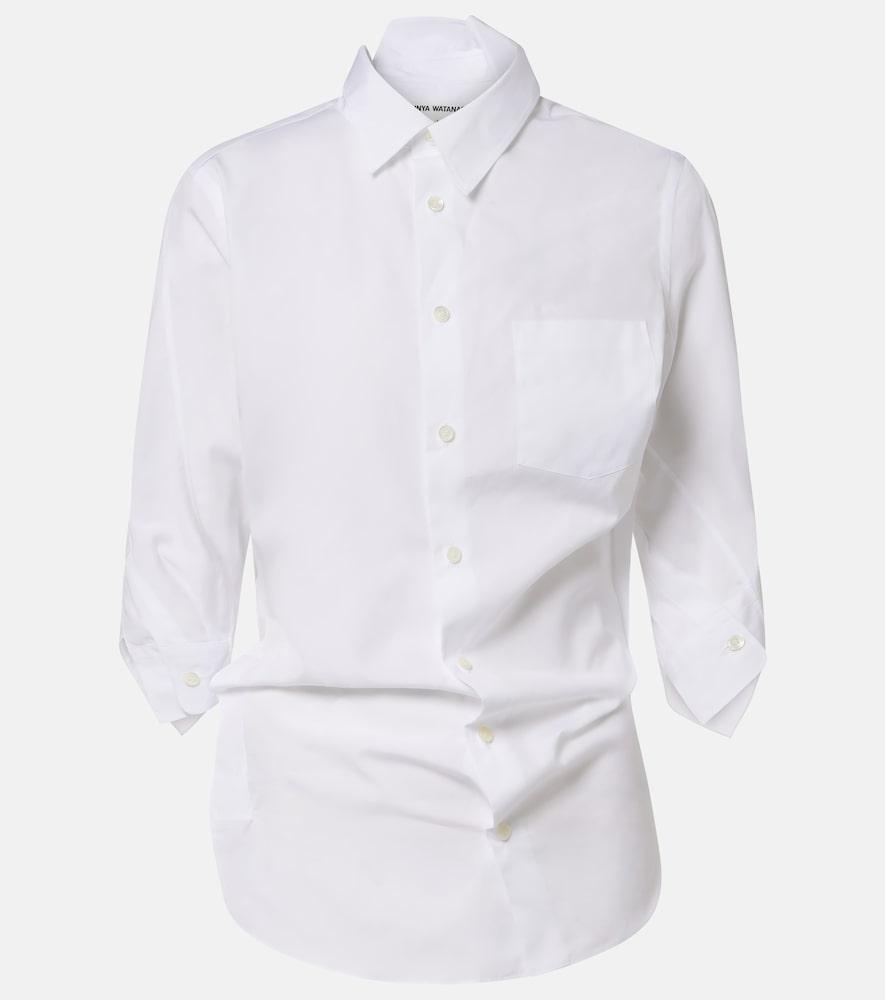 junya watanabe draped cotton poplin shirt