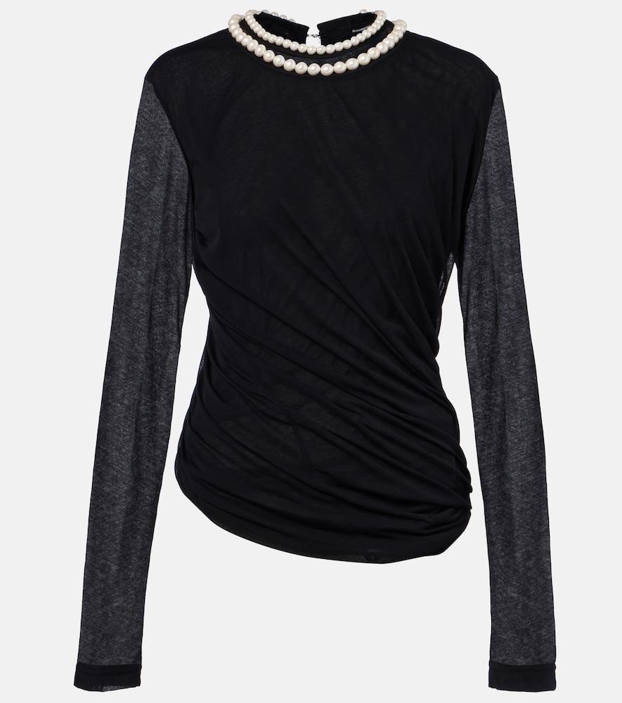 junya watanabe draped faux pearl