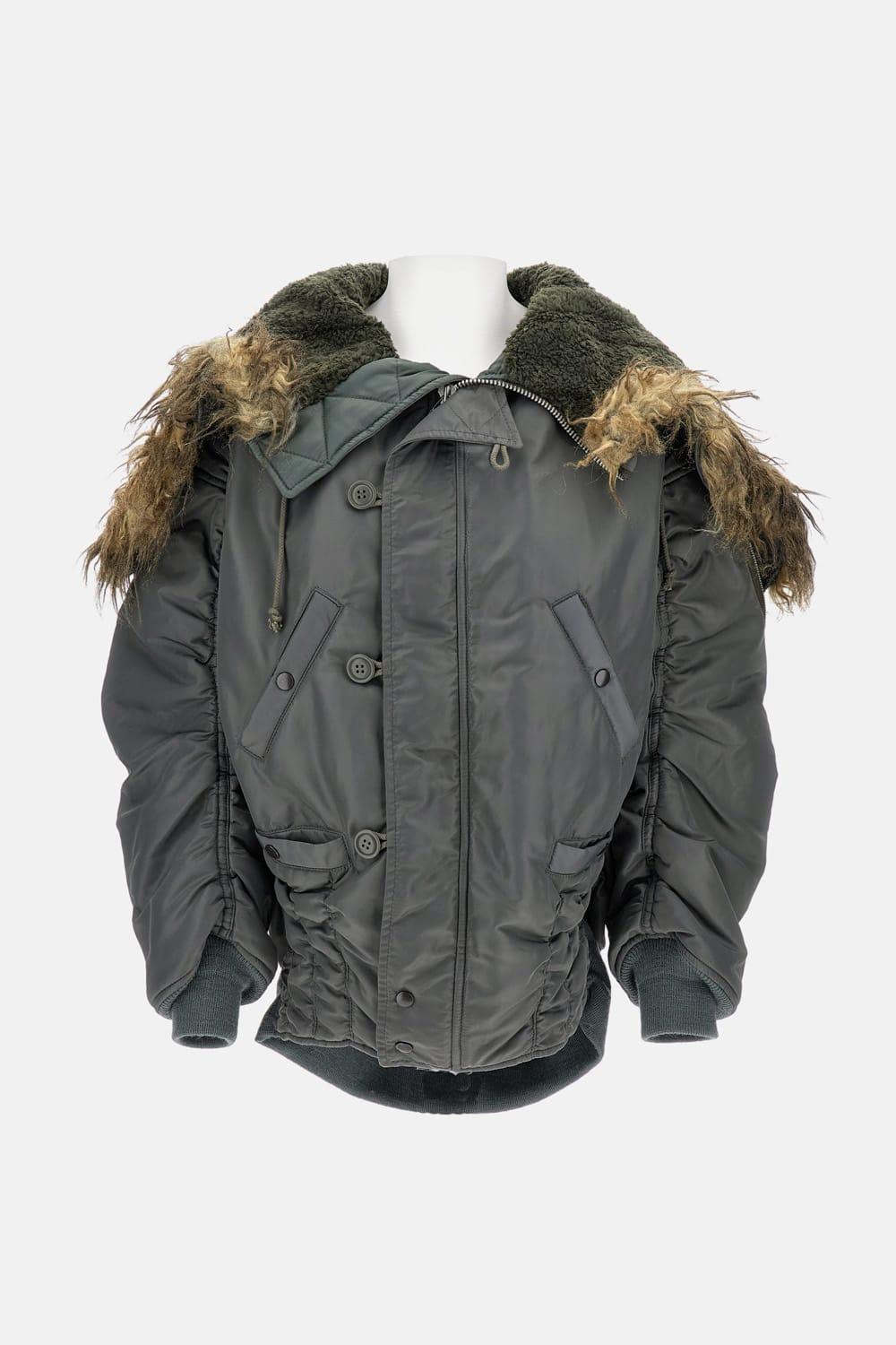 junya watanabe faux fur bomber jacket