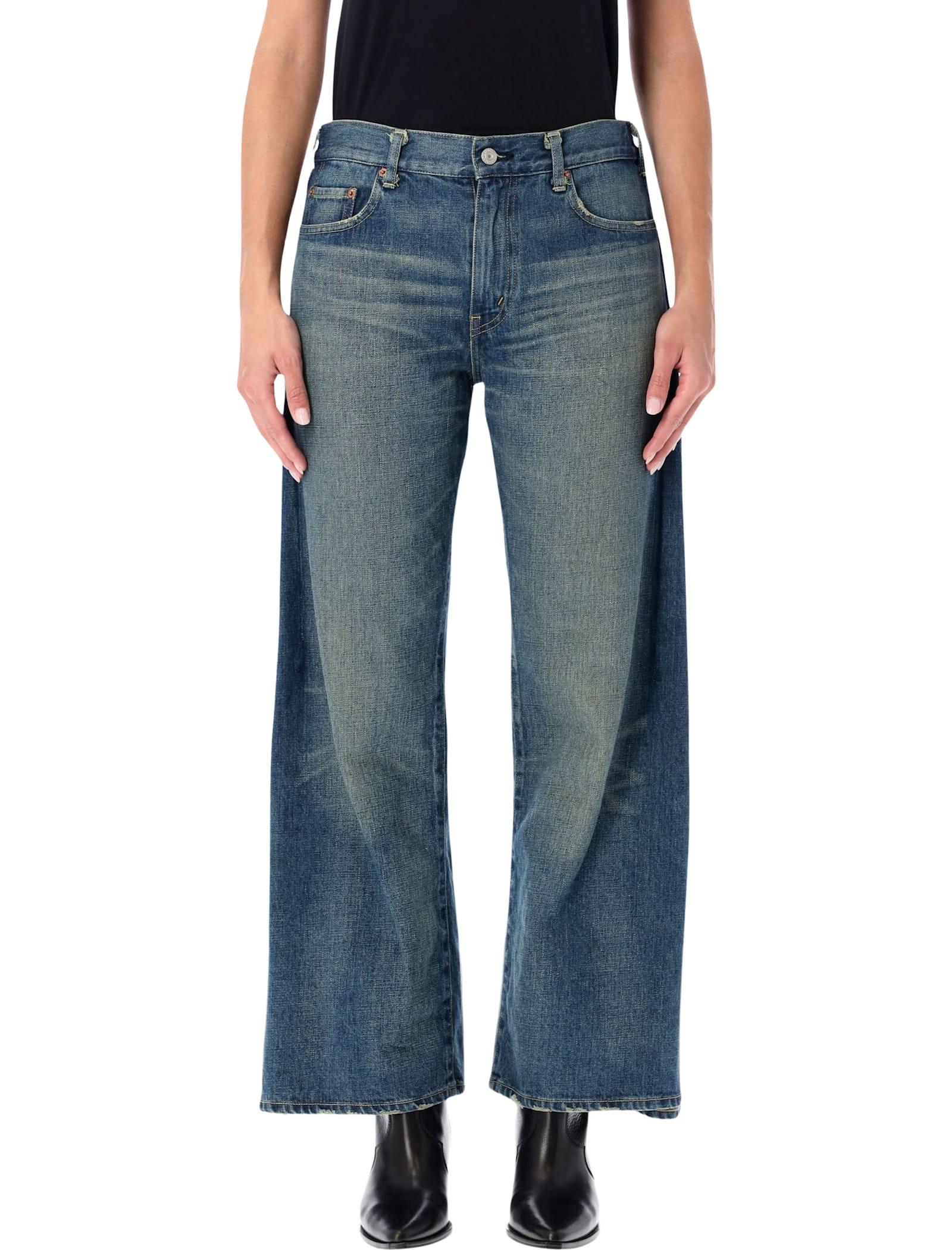 junya watanabe levi s cotton denim wide-leg jeans